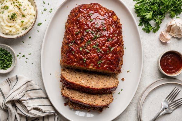 Hearty Classic Meatloaf with Glaze recipe from Heritage Fork Suppers
