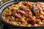 Sunday Slow Cooker Ham and Beans recipe from Heritage Fork Suppers