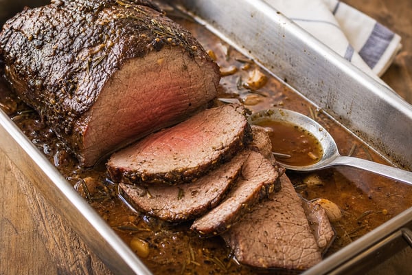 Sunday Beef Tenderloin with Pan Sauce recipe from Heritage Fork Suppers