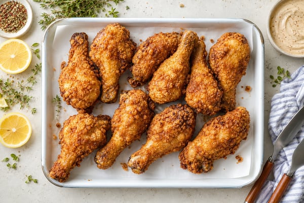 Sunday Southern Fried Drumsticks Tray recipe from Heritage Fork Suppers