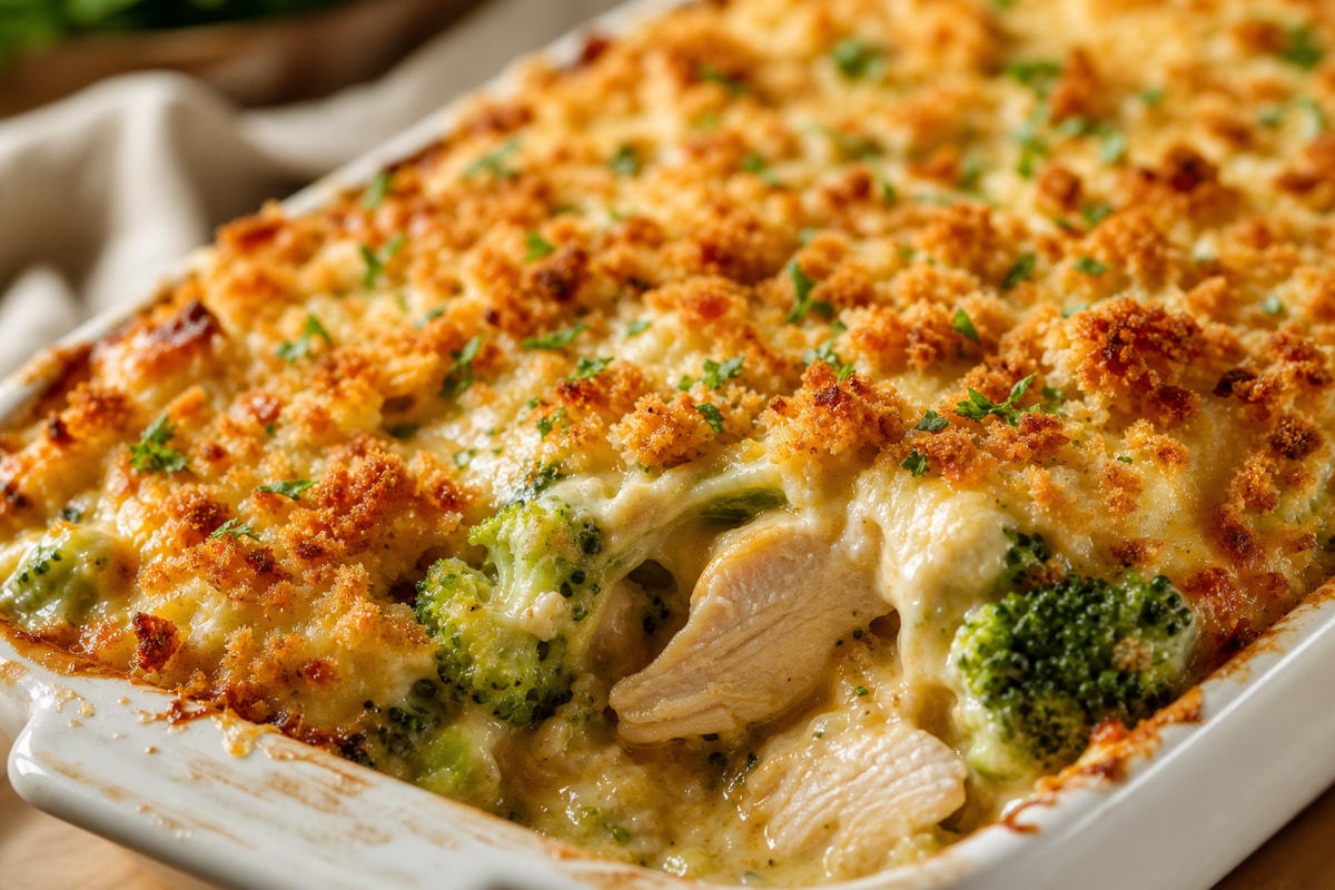 Hearty Chicken Divan Bake recipe from Heritage Fork Suppers