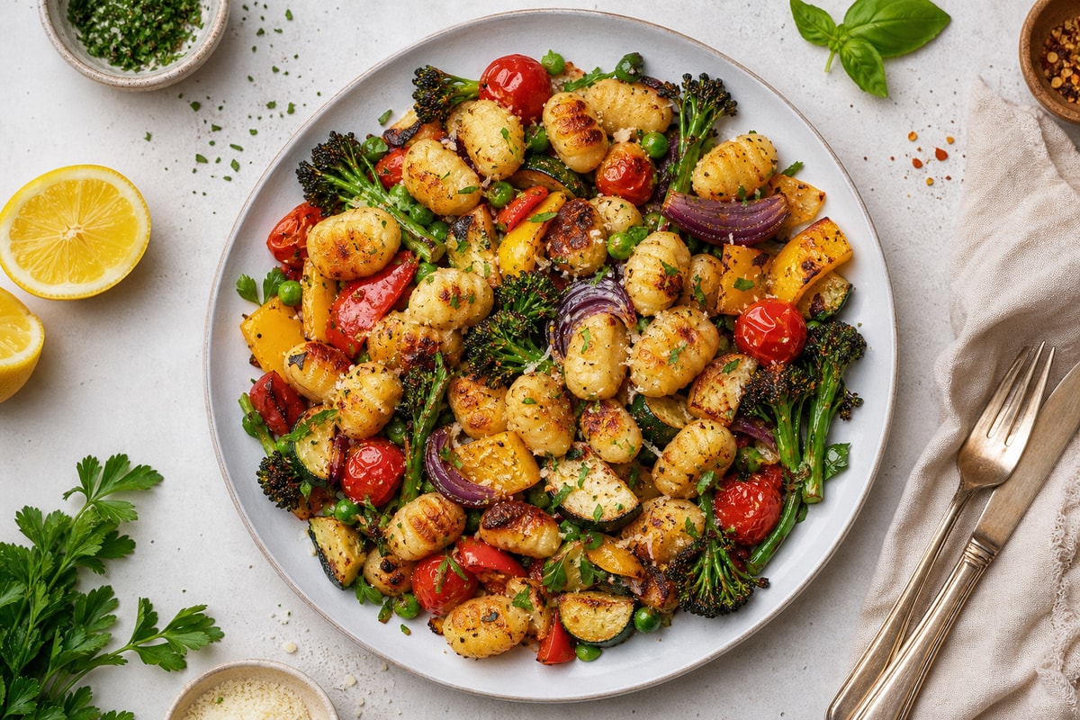 Market Sheet-Pan Gnocchi Primavera Tray recipe from Bright Balance Kitchen