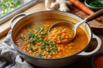 Nutrient-Dense Carrot Ginger Carrot Lentil Soup recipe from Bright Balance Kitchen