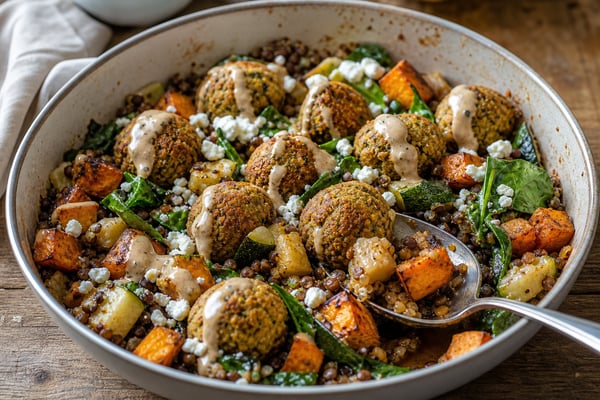 Market Crispy Baked Falafel Bowls recipe from Bright Balance Kitchen