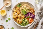 Glow Tahini Roasted Cauliflower Bowls recipe from Bright Balance Kitchen