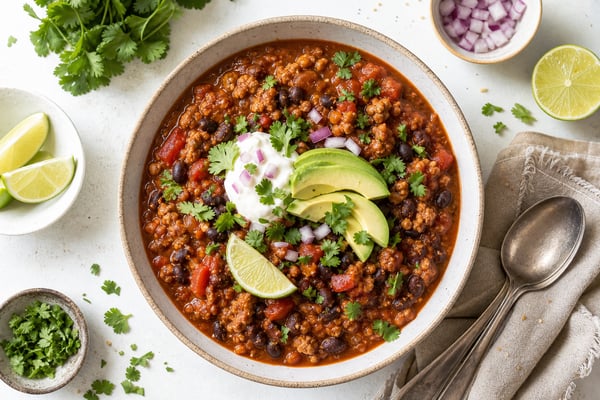 Power Black Bean Turkey Chili Power Black Bean Turkey Chili recipe from Macro Plate Co.