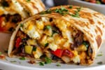 Grilled Egg White Veggie Scramble Wraps recipe from Macro Plate Co.