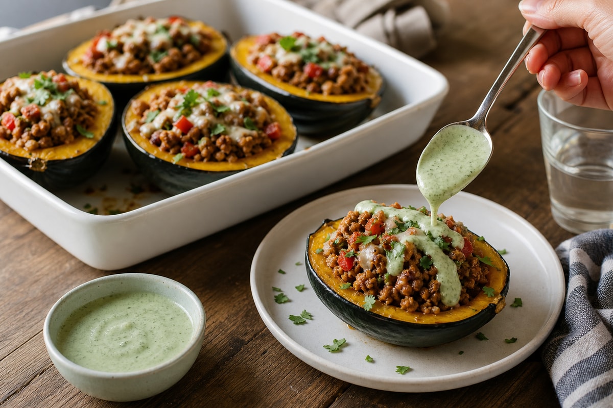 Lean Turkey Taco Stuffed Squash Lean Turkey Taco Stuffed Squash recipe from Macro Plate Co.