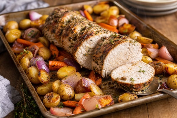 Seared Herb Roast Turkey Tenderloin Tray Seared Herb Roast Turkey Tenderloin Tray recipe from Macro Plate Co.