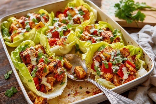 Loaded Paneer Tikka Lettuce Cups Loaded Paneer Tikka Lettuce Cups recipe from Macro Plate Co.