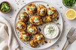 Dippable Mini Loaded Baked Potato Bites recipe from Little Fork Academy
