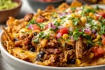 Cheesy Soft Carnitas Taco Bow Bar recipe from Little Fork Academy