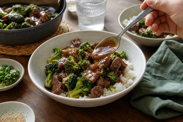 Mild Broccoli Beef Rice Bowls (Mild) Mild Broccoli Beef Rice Bowls (Mild) recipe from Little Fork Academy