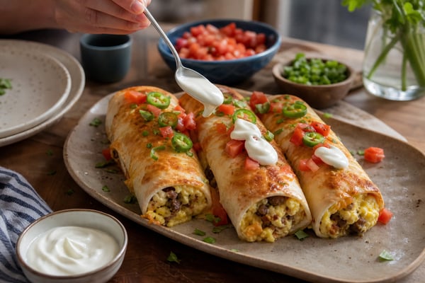Crowd-Pleasing Breakfast Burrito Rolls Crowd-Pleasing Breakfast Burrito Rolls recipe from Little Fork Academy