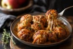 Cheesy Apple Carrot Pork Meatballs recipe from Little Fork Academy