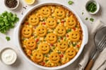 Mild Crispy Potato Smiley Casserole recipe from Little Fork Academy