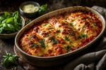 Crowd-Pleasing Cheesy Tomato Chicken Tender Bake recipe from Little Fork Academy