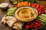 Dippable Hummus Veggie Dipper Snack Plate recipe from Little Fork Academy