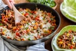 Lettuce-Wrapped Unstuffed Bell Pepper Skillet recipe from Carb Smart Table