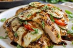 Zucchini Caprese Chicken with Balsamic Glaze recipe from Carb Smart Table