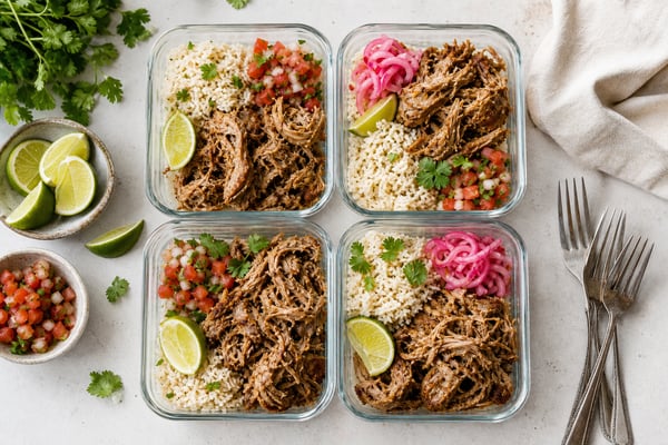 Tray Pork Carnitas Portion Packs recipe from Sunday Box Kitchen