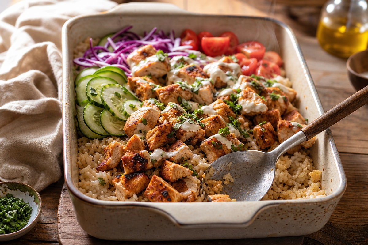 Batch Chicken Shawarma Rice Bowls Batch Chicken Shawarma Rice Bowls recipe from Sunday Box Kitchen