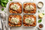 Tray Chicken Parmesan Penne Portions recipe from Sunday Box Kitchen