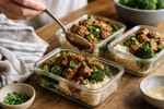Tray Teriyaki Tempeh Broccoli Boxes recipe from Sunday Box Kitchen