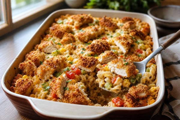 Crispy Picnic Chicken Pasta Salad Boxes recipe from Crossroads Kitchen