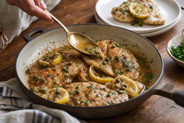 Express Quick Chicken Piccata recipe from Quarter Hour Table