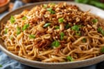15-Minute Crispy Shallot Peanut Noodles recipe from Quarter Hour Table