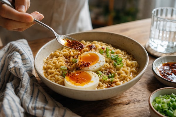 Express Quick Ramen with Jammy Eggs recipe from Quarter Hour Table