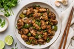 Indo-Chinese Garlic Pepper Chicken recipe from Pebble Plate Kids