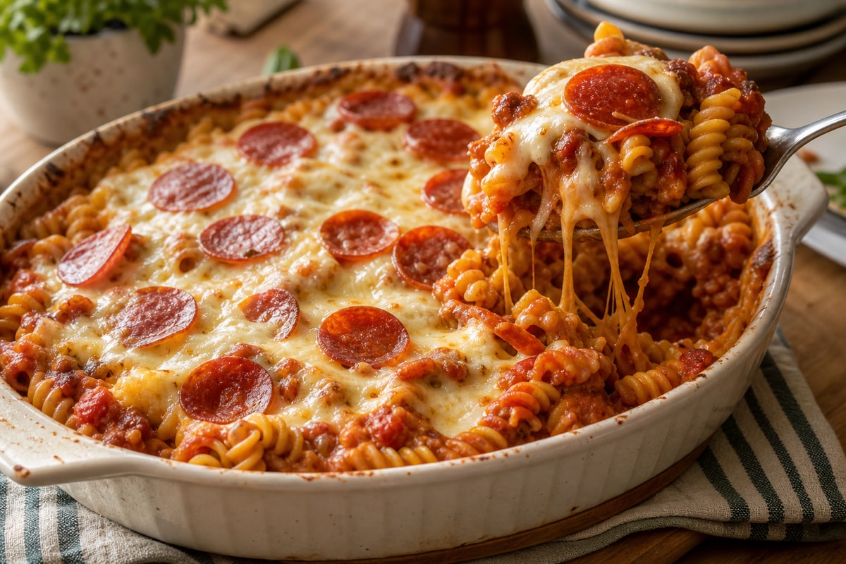 Pizza Pasta Bake Pizza Pasta Bake recipe from Pebble Plate Kids
