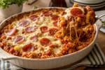 Pizza Pasta Bake recipe from Pebble Plate Kids