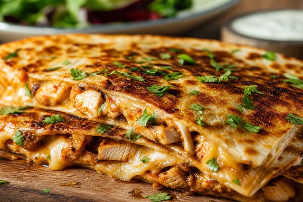 Smoky Ranch Chicken Quesadillas recipe from Pebble Plate Kids