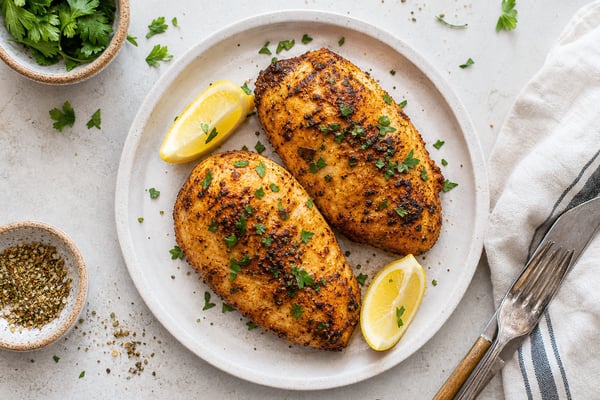Air Fryer Chicken Breasts recipe from The Snap Skillet