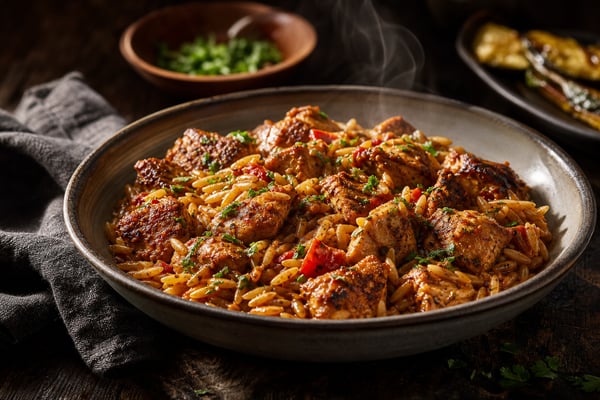 Cajun Chicken Orzo recipe from The Snap Skillet
