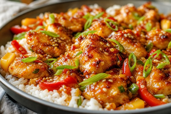 One-Skillet Sweet Chili Chicken recipe from The Snap Skillet