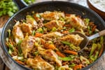 Potsticker Stir Fry recipe from The Snap Skillet