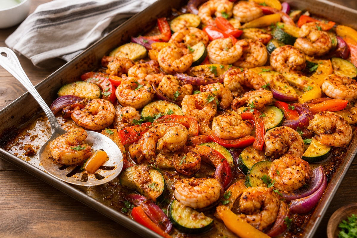 Sheet Pan Shrimp recipe from The Snap Skillet