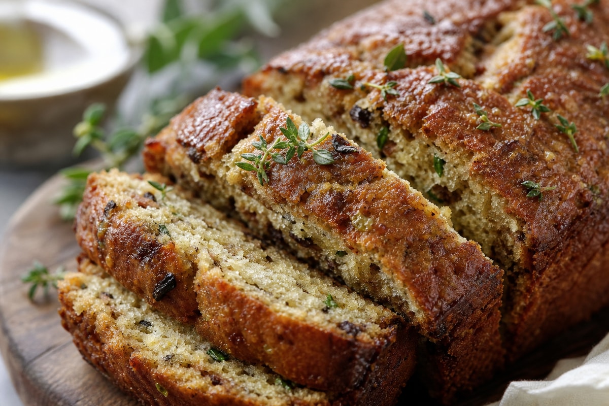 Banana Bread with Fresh Herbs recipe from Sunrise & Crumb