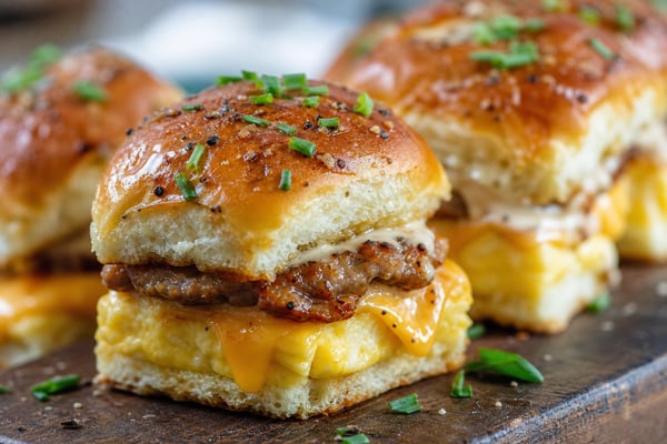 Breakfast Sliders recipe from Sunrise & Crumb