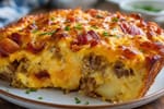 Cheesy Bacon Breakfast Casserole recipe from Sunrise & Crumb