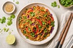 Asian Noodle recipe from Thrifty Thyme