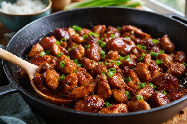 Bourbon Chicken recipe from Thrifty Thyme