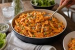 Buffalo Chicken Pasta recipe from Thrifty Thyme