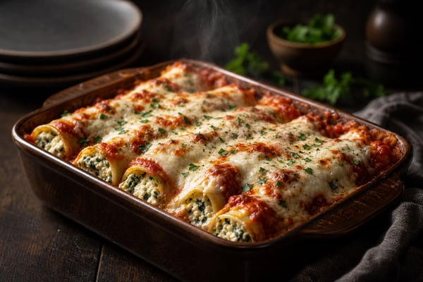Manicotti recipe from Thrifty Thyme