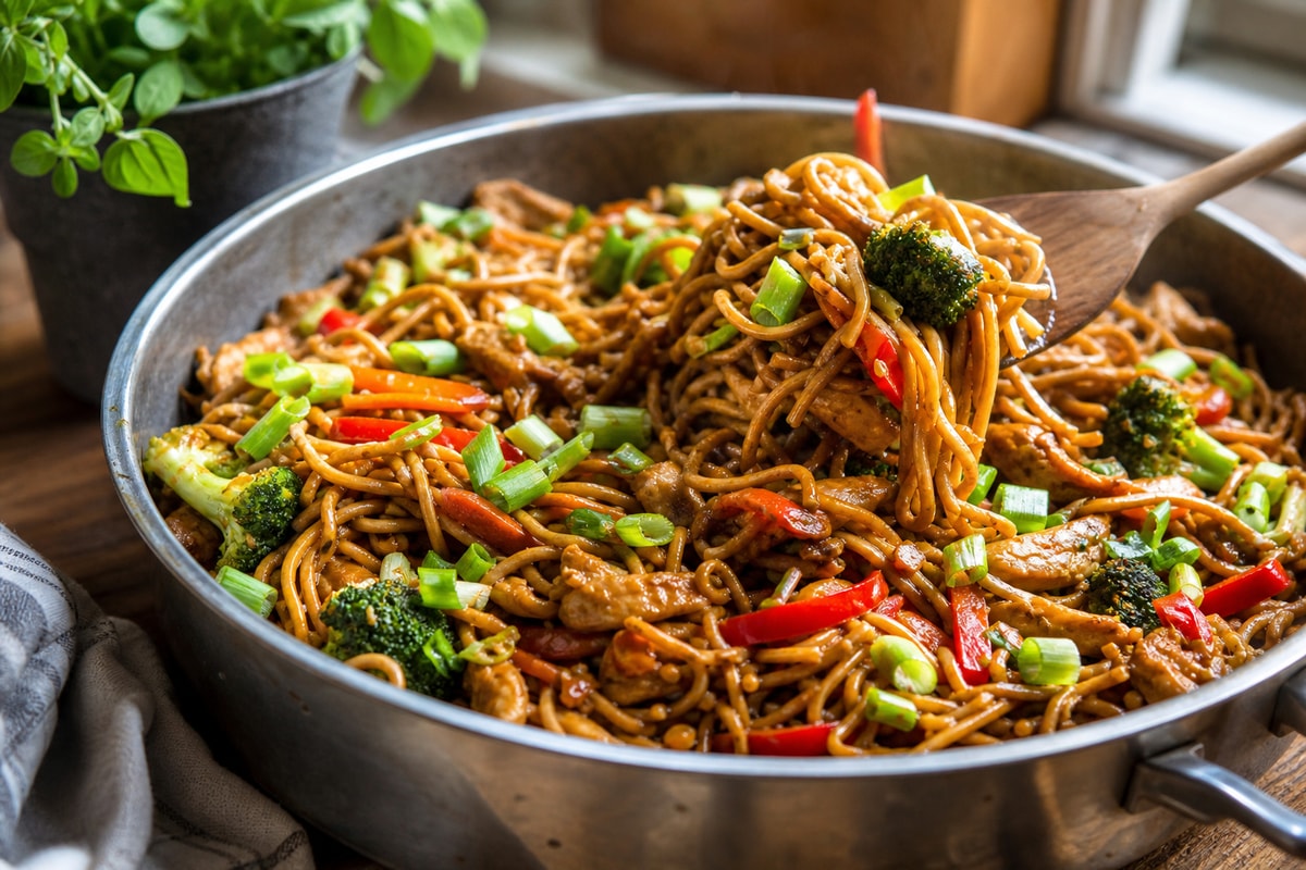 Stir Fry Noodles recipe from Thrifty Thyme