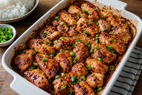 Baked Firecracker Chicken recipe from The Verdant Spoon